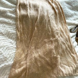100% Mohair Cream Gold Long Scarf Shawl